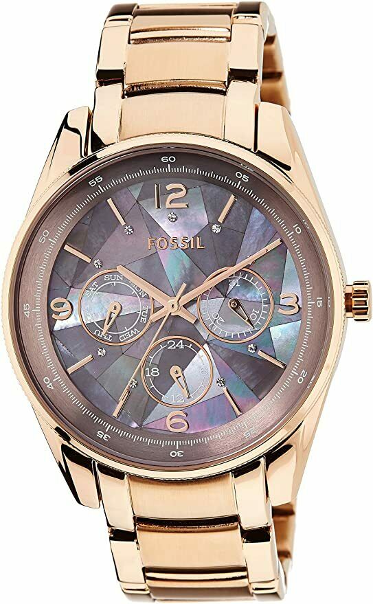 Fossil BQ 1681 Rose Gold stainless swarovski crystal prism dial watch b91e4814-31f0-4f9c-8c46-  main image 4