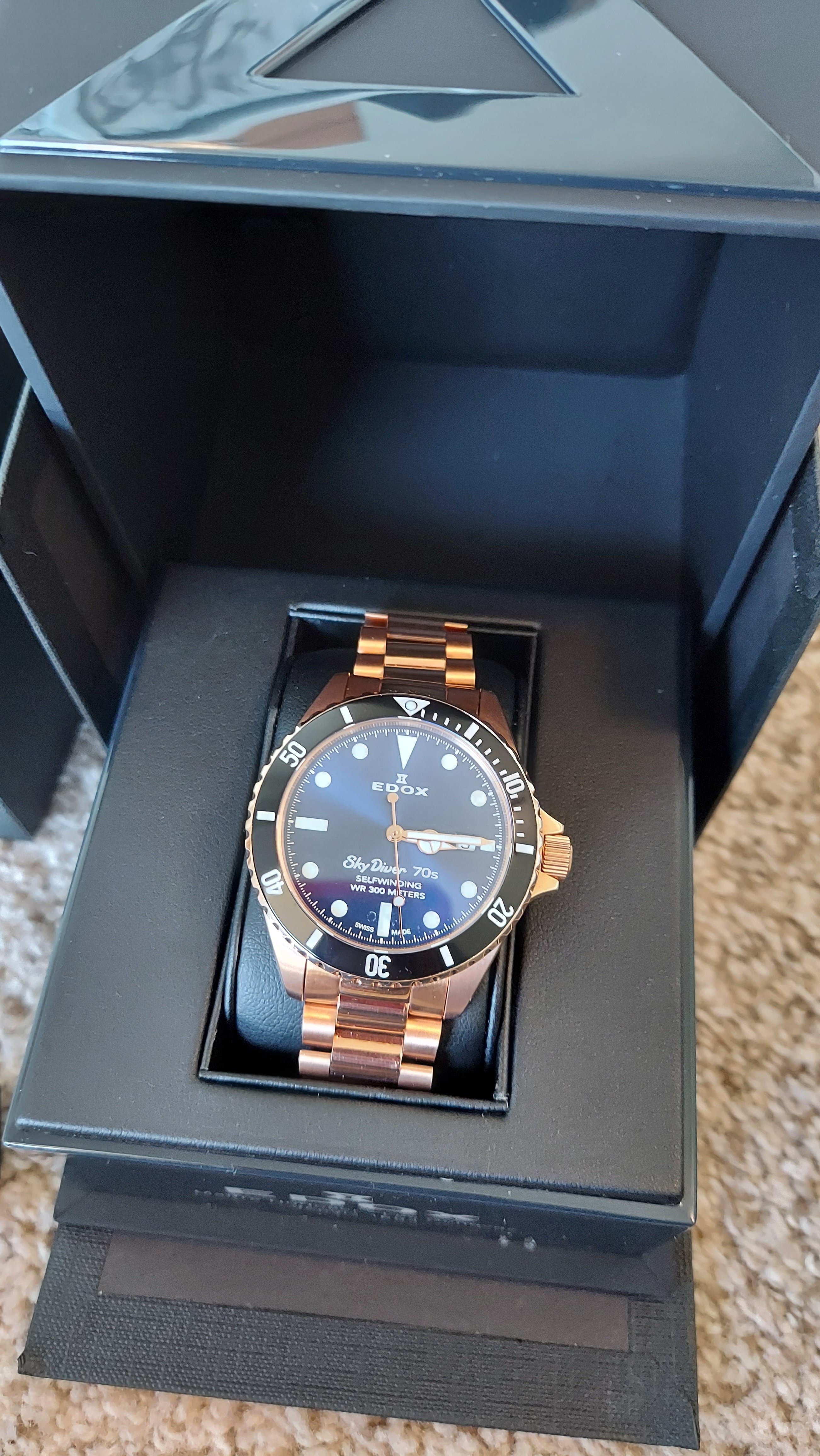 FS Edox Skydiver 70S Rose Gold 80112 37RNM BUI WatchCharts Marketplace