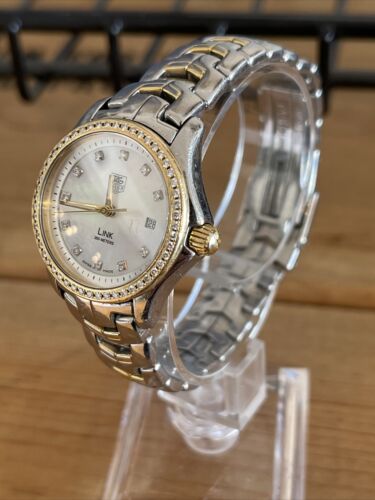 TAG Heuer Link MOP Steel Yellow Gold Diamond Ladies Watch WJF1354