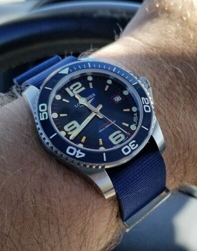 Longines USA Exclusive HydroConquest 41mm Blue Steel NATO strap L37424986 Diver WatchCharts Marketplace