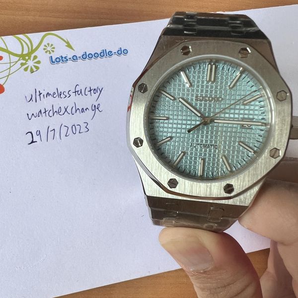 [WTS] Seiko Mod ICY Blue AP Style waffle dial mod *NEW PRODUCT ...