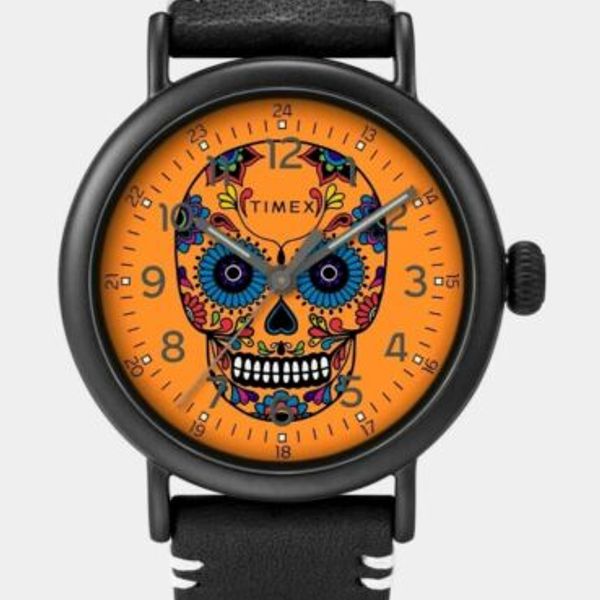 Timex Day of the Dead Dia de los Muertos Black Leather Strap Watch  TW2U95300VQ | WatchCharts