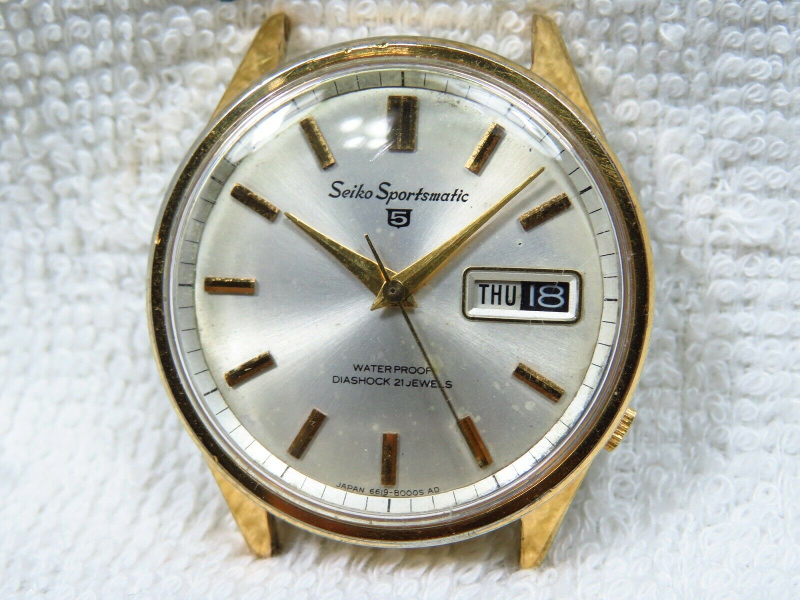 Vintage 1965 Seiko Sportsmatic 5 watch (6619 - 8030) EGP case