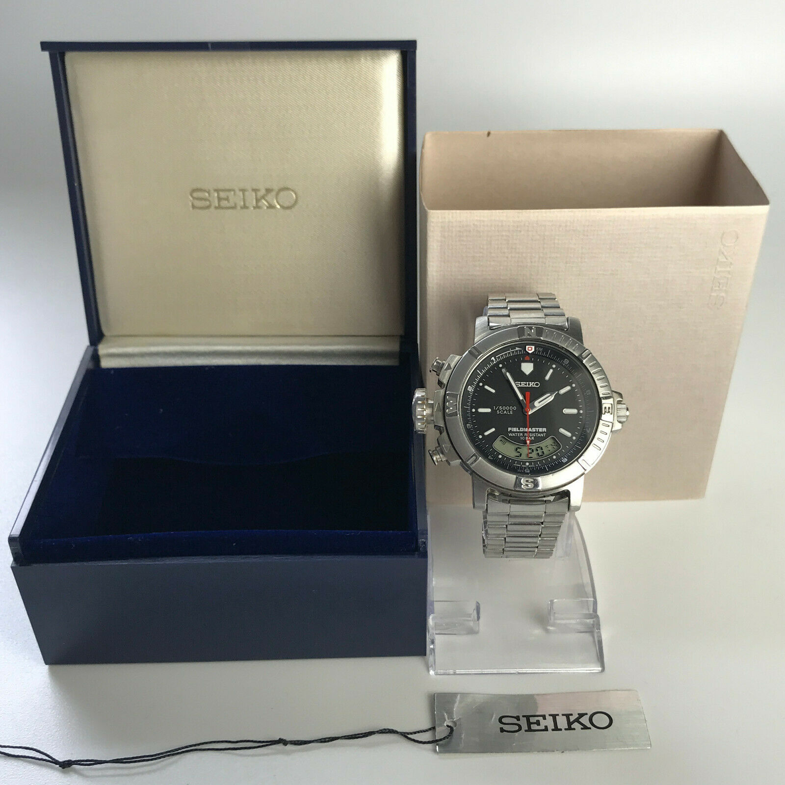 SEIKO FIELDMASTER MAP METER Watch H801-6040 anadigi field land master  SBBV001 | WatchCharts Marketplace