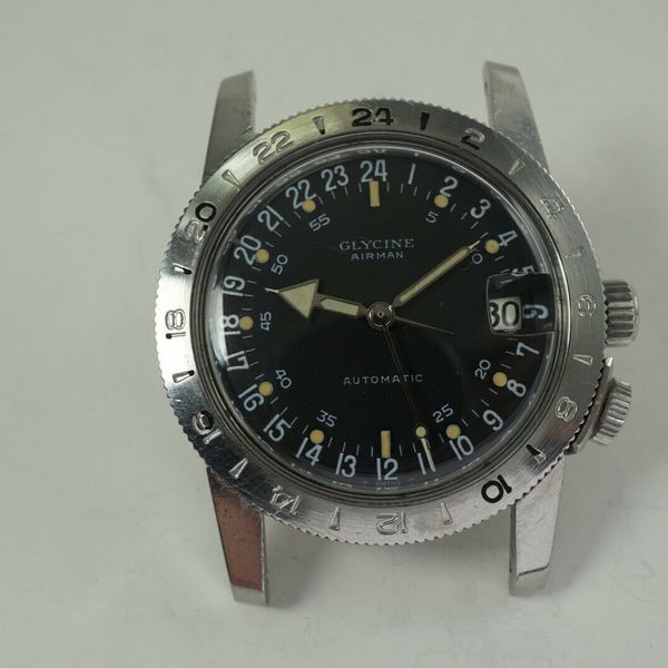 GLYCINE AIRMAN STAINLESS STEEL AUTOMATIC DATE ORIGINAL DATES 1960'S