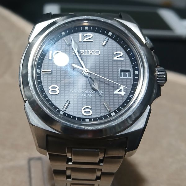 Seiko Brightz SAGZ017 JDM Titanium Solar Radio Syncing Bracelet Watch ...