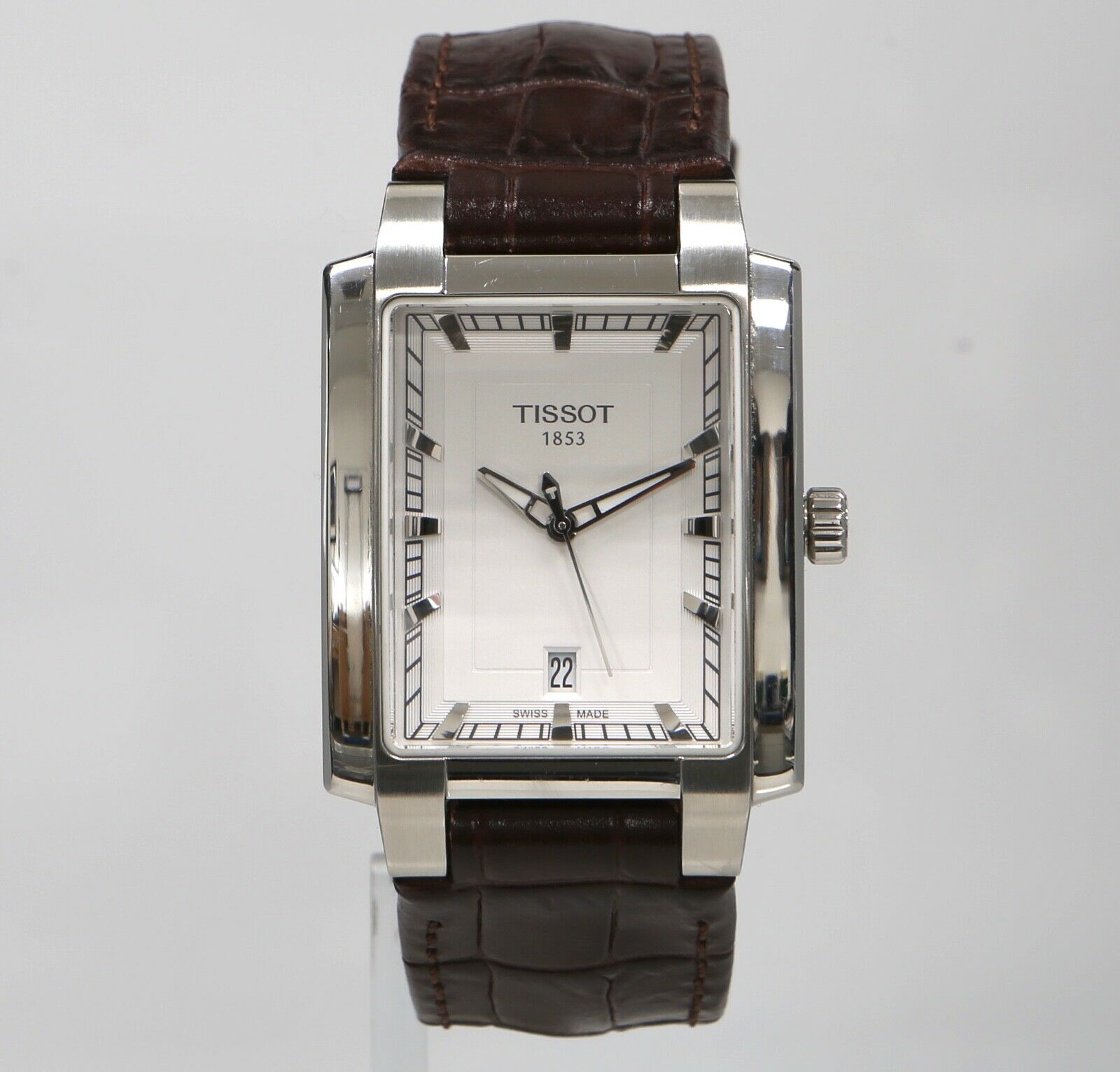 TISSOT T Trend TXL T061510A Silver Dial Brown Strap Swiss Quart