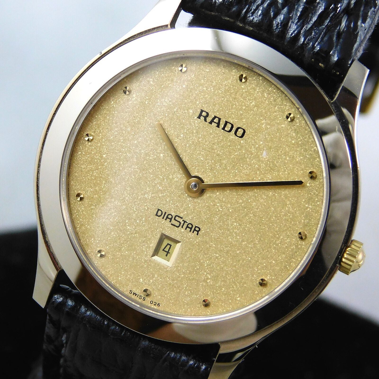 RADO DIASTAR 160.0404.3 MEN'S DATE GOLD VINTAGE WATCH SWISS MADE