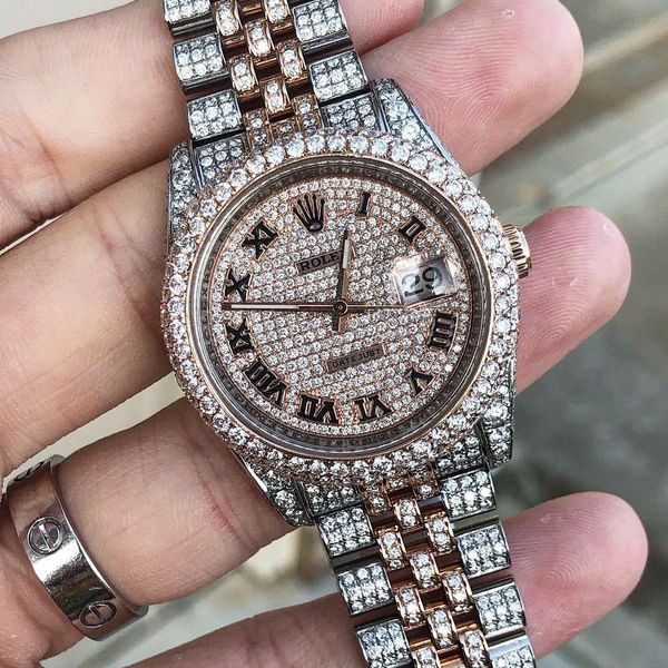 Rolex Datejust 36mm ICED OUT / BUSSDOWN / DIAMONDS | WatchCharts