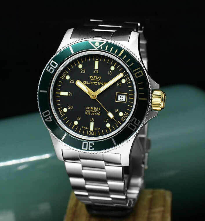 Glycine Combat SUB 42 Green Heritage Ref. GL0272 BNIB WatchCharts Marketplace