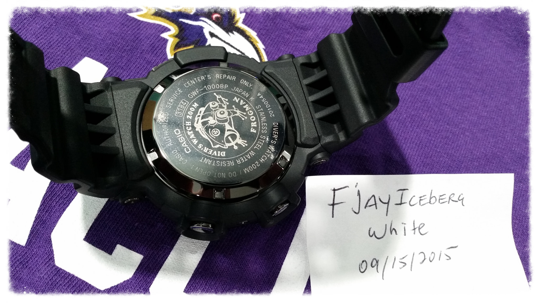 For SALE: Casio Frogman GWF-1000BP-1JF MEN IN DARK PURPLE Like NEW