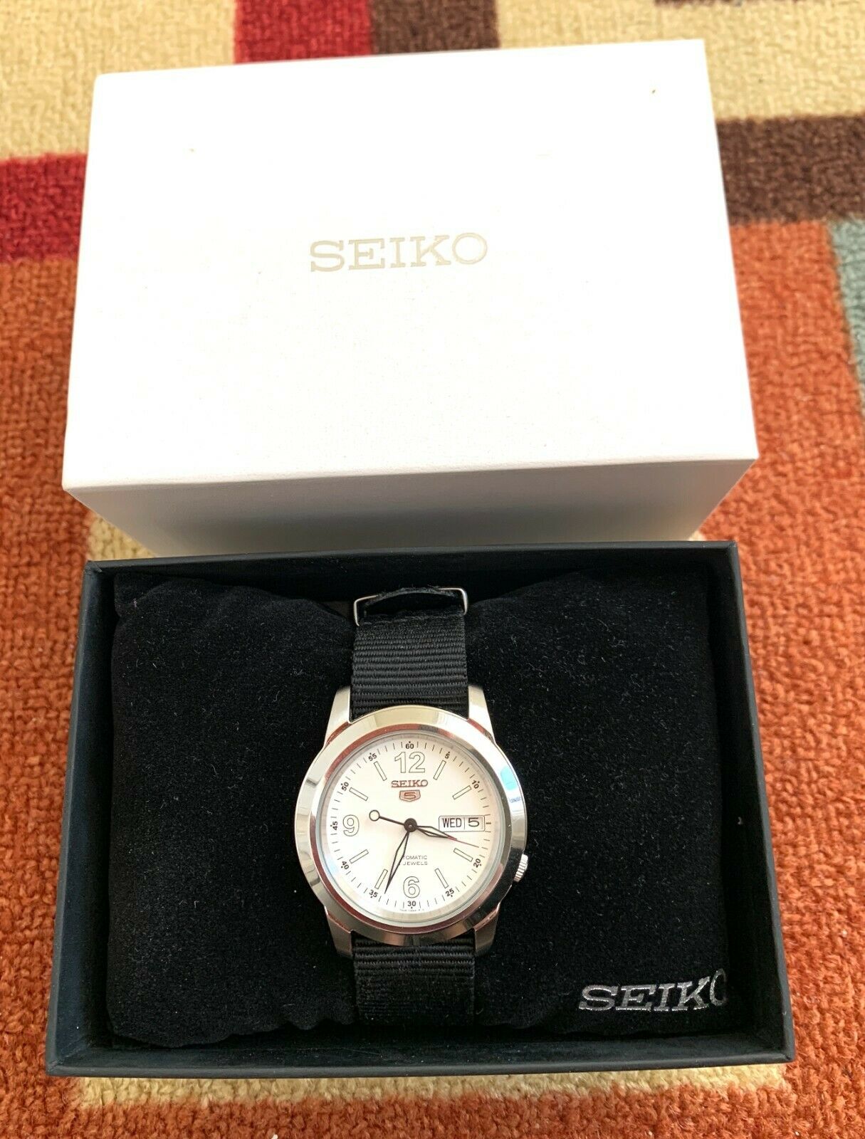 Seiko 5 Automatic SNKE57K1 White Dial Stainless Steel Men's Watch