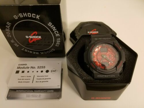 Casio G-Shock GA-150MF-1A 5255 Metallic Red Face Black Matte Band