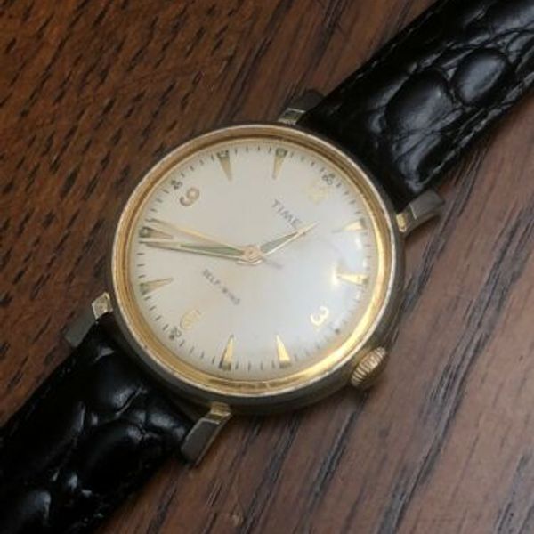 Vintage 1959 Timex Self Wind (Viscount Model, Gold Tone, M29 Movement ...