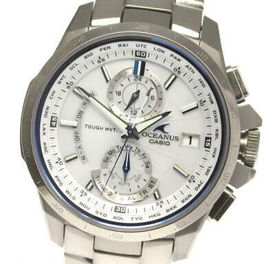 CASIO Oceanus OCW-T1000-7AJF White Dial Solar Powered Radio Men's