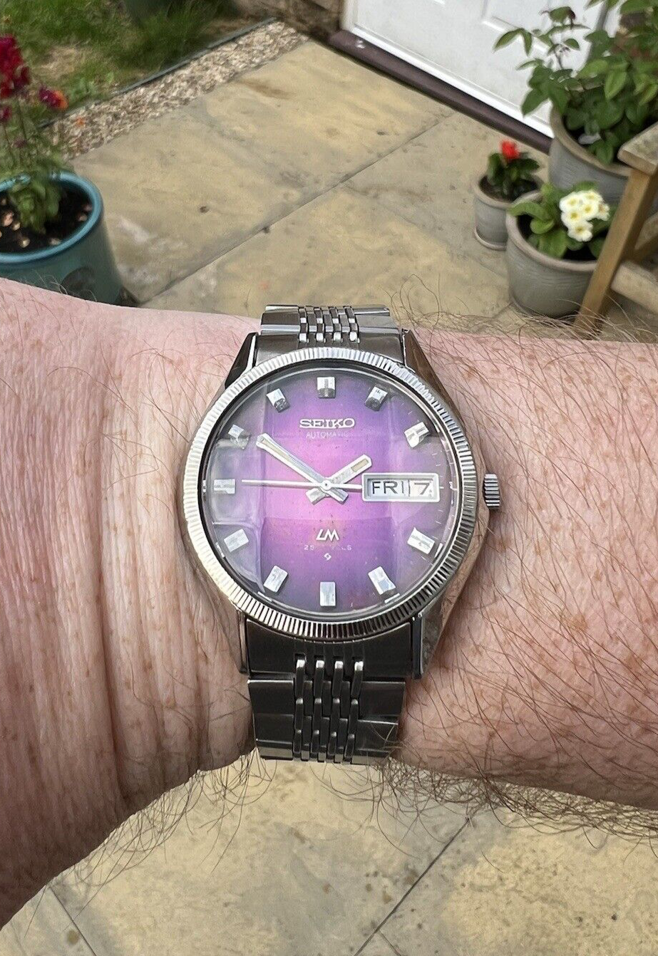 February 1974 Vintage Seiko Lordmatic Lord Matic 5606-7330 Purple