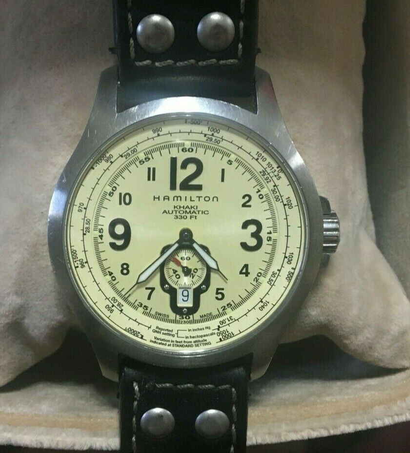 WATCH HAMILTON KHAKI AUTOMATIC 330FT AVIATION H765150 DATE 27 JEWELS 44mm WatchCharts Marketplace