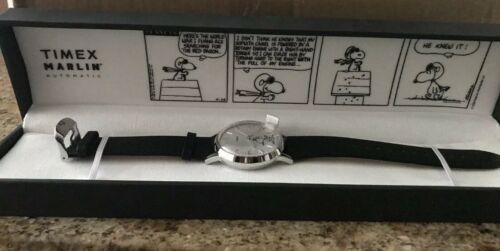 TIMEX x SNOOPY MARLIN Automatic Watch Peanuts 40mm Leather Wrist