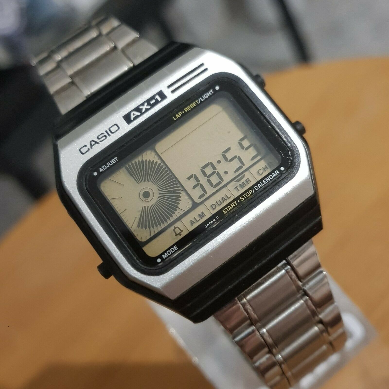 Vintage CASIO LCD AX-1 Calendar Melody alarm watch 118 module