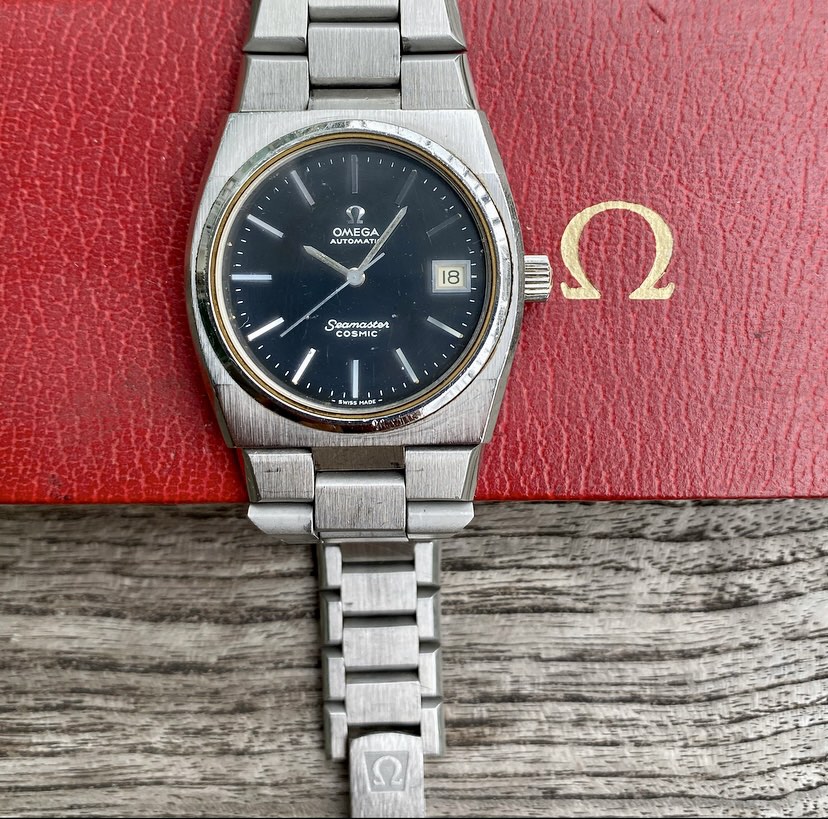 Box set/Sharp case) Vintage Omega Seamaster COSMIC DATE | WatchCharts  Marketplace