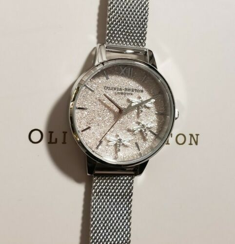 Olivia Burton Dancing Dragonfly Watch With 30mm Silver Face 