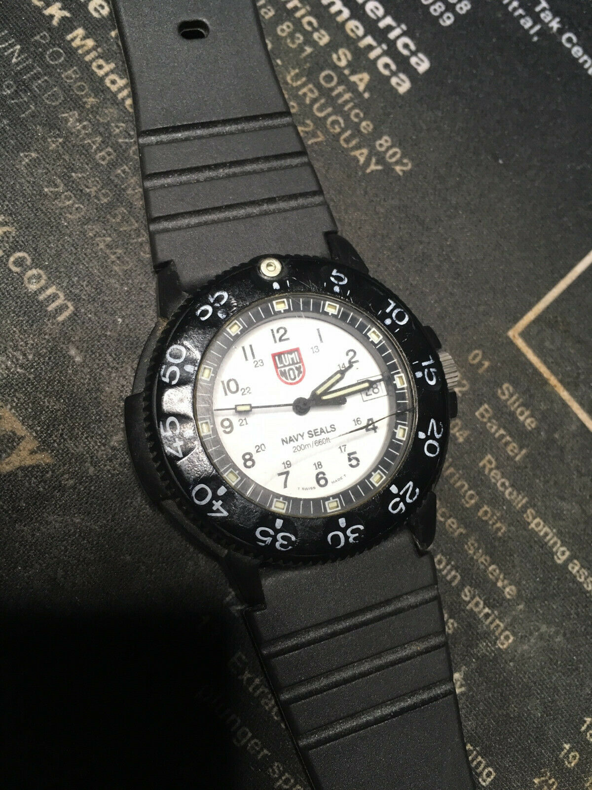 Luminox on sale white face