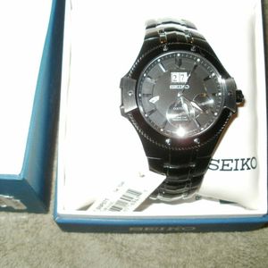 Seiko Men's Coutura Kinetic Perpetual Black Watch SNP071,SNP008,SNP017,SNP007  | WatchCharts