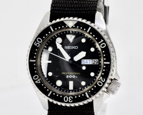 Vintage SEIKO PROFESSIONAL 200m DIVER 7C43-6010 QUARTZ MENS WATCH