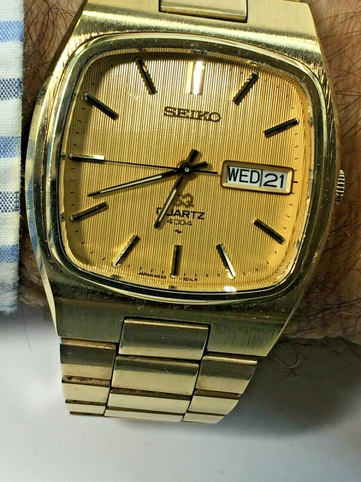 Rare 1970's SEIKO SQ Quartz Watch 4004 Model #4633-5019 Working New  Battery! | WatchCharts