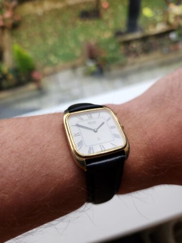 Vintage 1980, SEIKO QUARTZ, 7820-5500, Mens Tank Watch