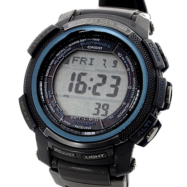 Fujiya Free Shipping Casio Casio Pro Trek Prw 00y 1jf Rubber Solar Radio Men S Watch Used Watchcharts