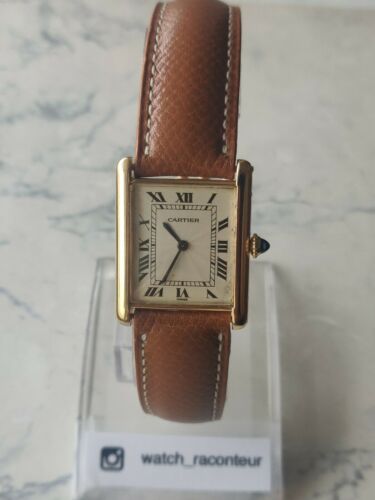 Cartier Tank Louis extra flat YG guilloche dial, Frederique