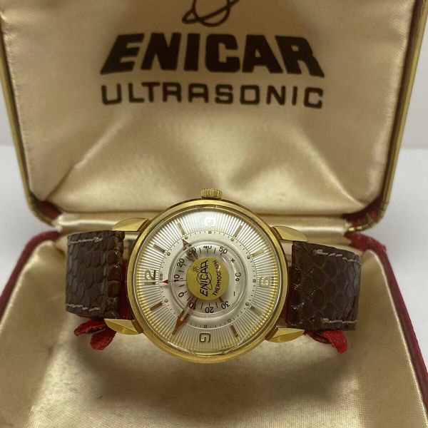 1960s ENICAR 100/208sp ゴールド スリム＆シャープ 手巻き VINTAGE ENICAR THERMOGRAPH Ref. 100-61-10 HAND WINDING GOLD PLATED