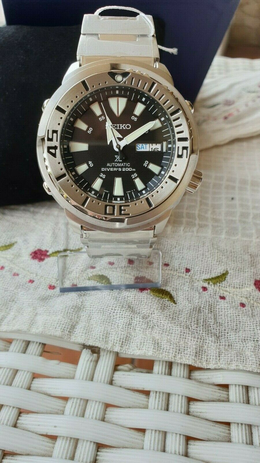 New SEIKO Prospex SRP637K1 Diver's Baby Tuna Monster Silver 4R36
