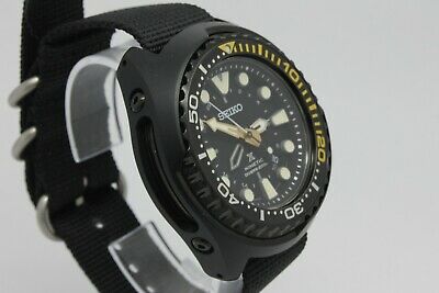 Seiko SUN045 PROSEX 200m Air Divers Kinetic GMT Black Yellow Men