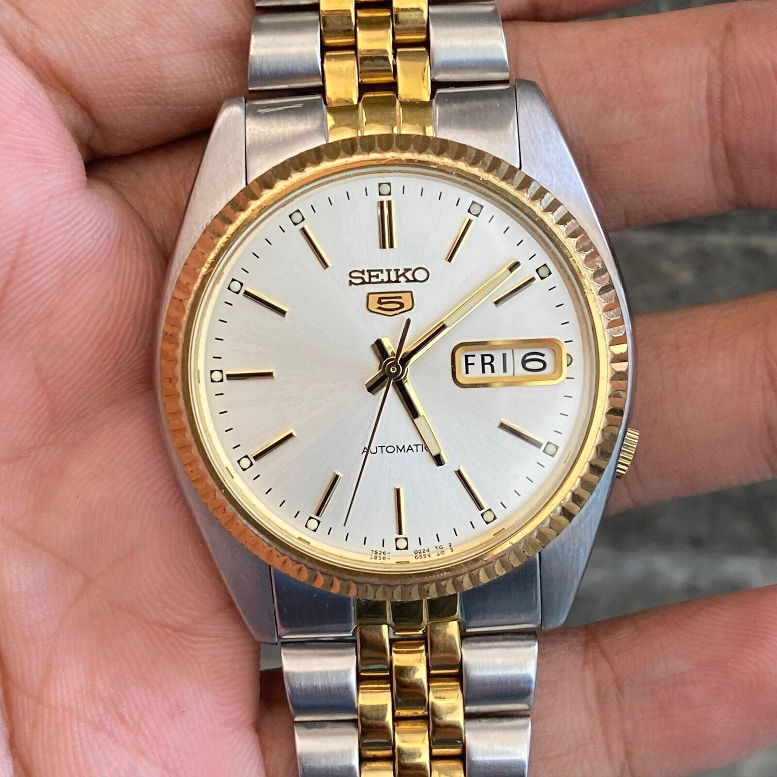RARE Seiko 5 President SNXJ90 Automatic 7s26-0500 Two Tone RARE Seiko 5 President SNXJ90 Automatic 7s26-0500 Two Tone