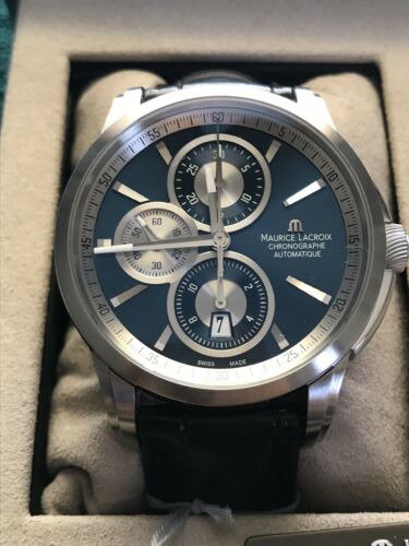 Maurice Lacroix Pontos Swiss Automatic Chronograph Blue Dial