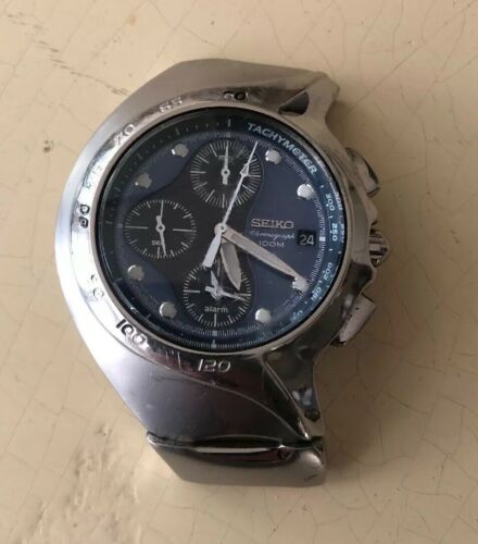Vintage SEIKO 7T62-0AM0 CHRONOGRAPH 100M Stainless Steel MENS Watch As-Is |  WatchCharts