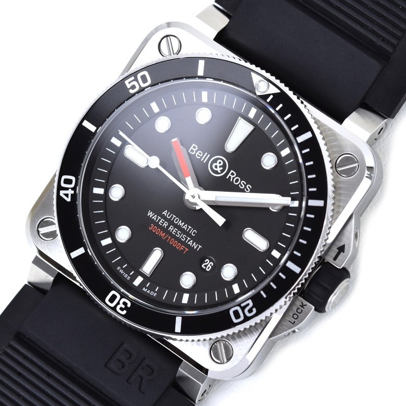 Bell Ross BR03 92 Diver Genuine BR392 D BL ST SRB Black Dial