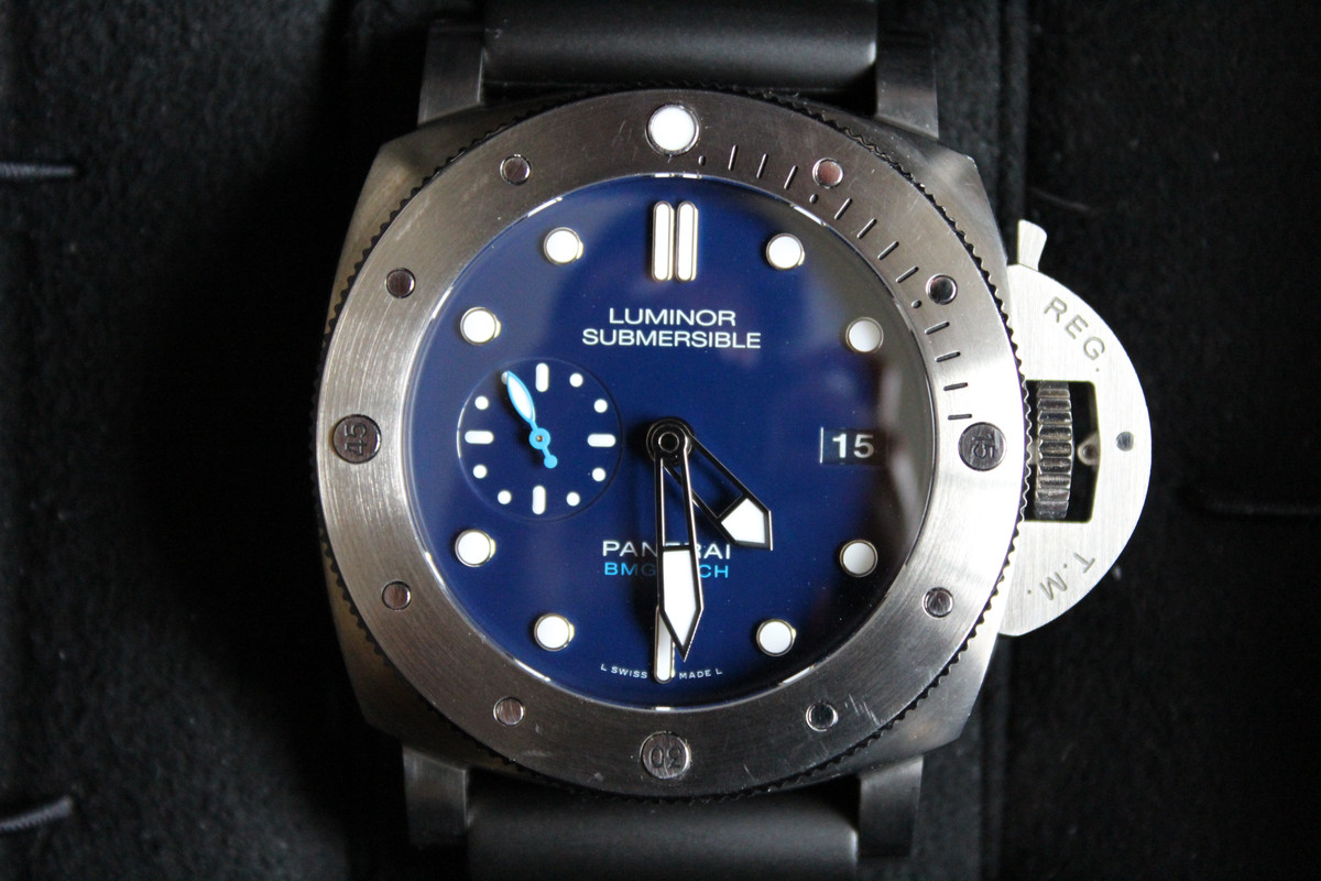 FS Panerai PAM 692 Submersible BMG Blue Dial 47mm With BOX AND