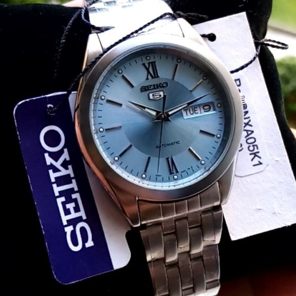 Seiko 5 SNXA05 Sky Blue Rare Discon | WatchCharts Marketplace