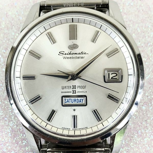 Seiko Vintage 1963 Seikomatic J13080 Weekdater 33 Jewels Cal