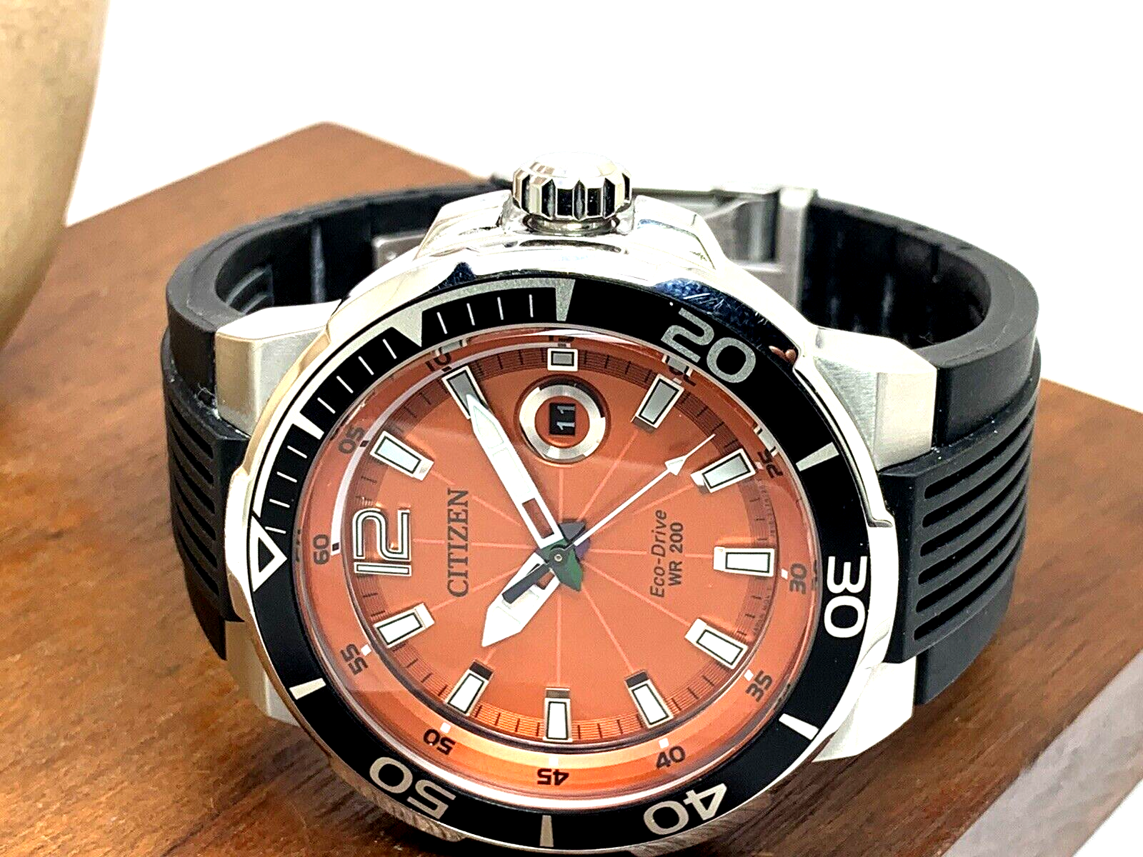 Citizen Men's Watch AW1427-05X Eco Drive Orange Dial Date