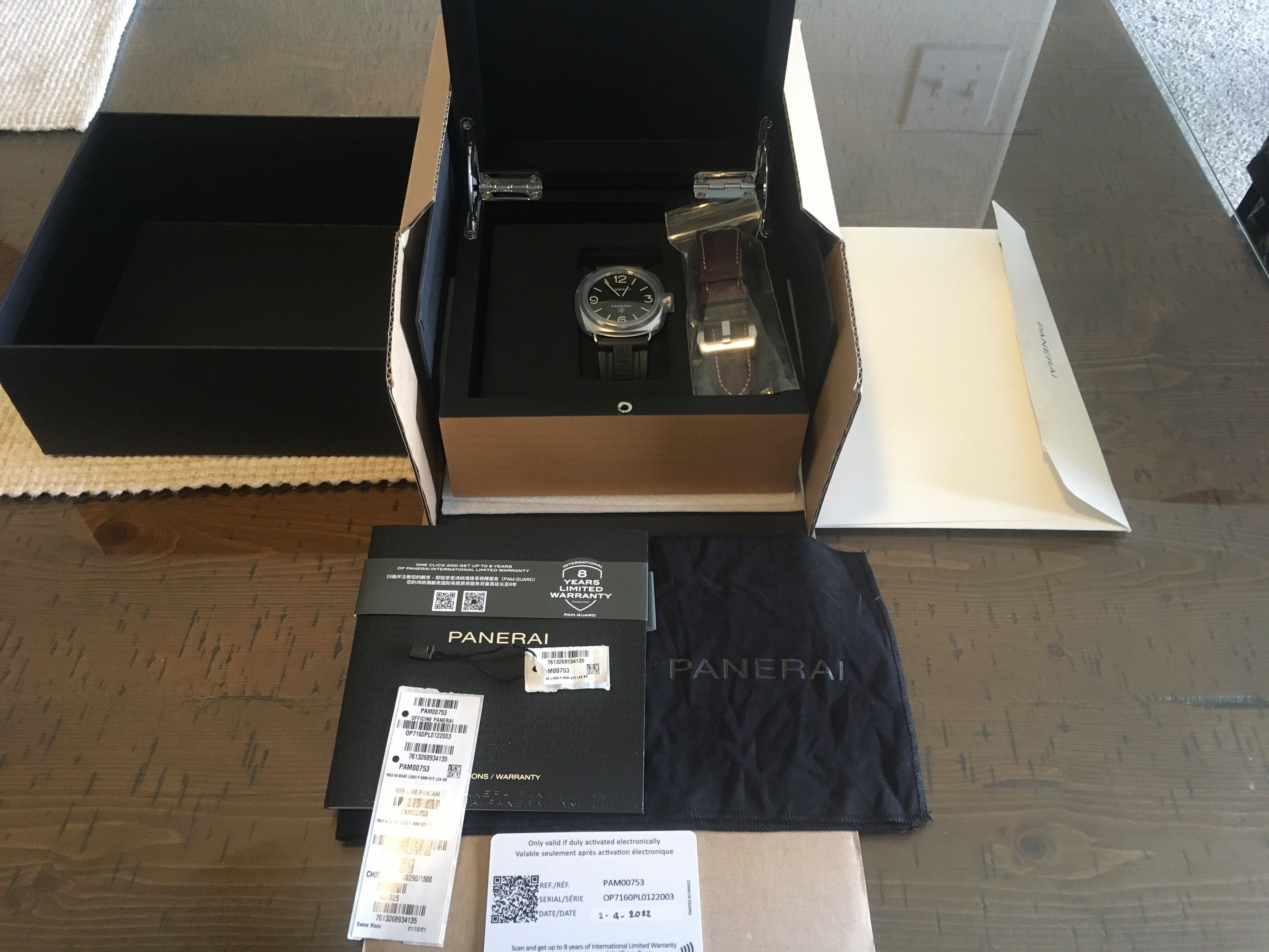 Panerai Radiomir 00753 Excellent condition full set. OEM Rubber