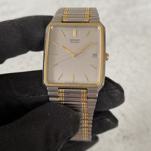 Vintage Seiko Quartz Two-Tone 6532-5270 Quickset Date Watch
