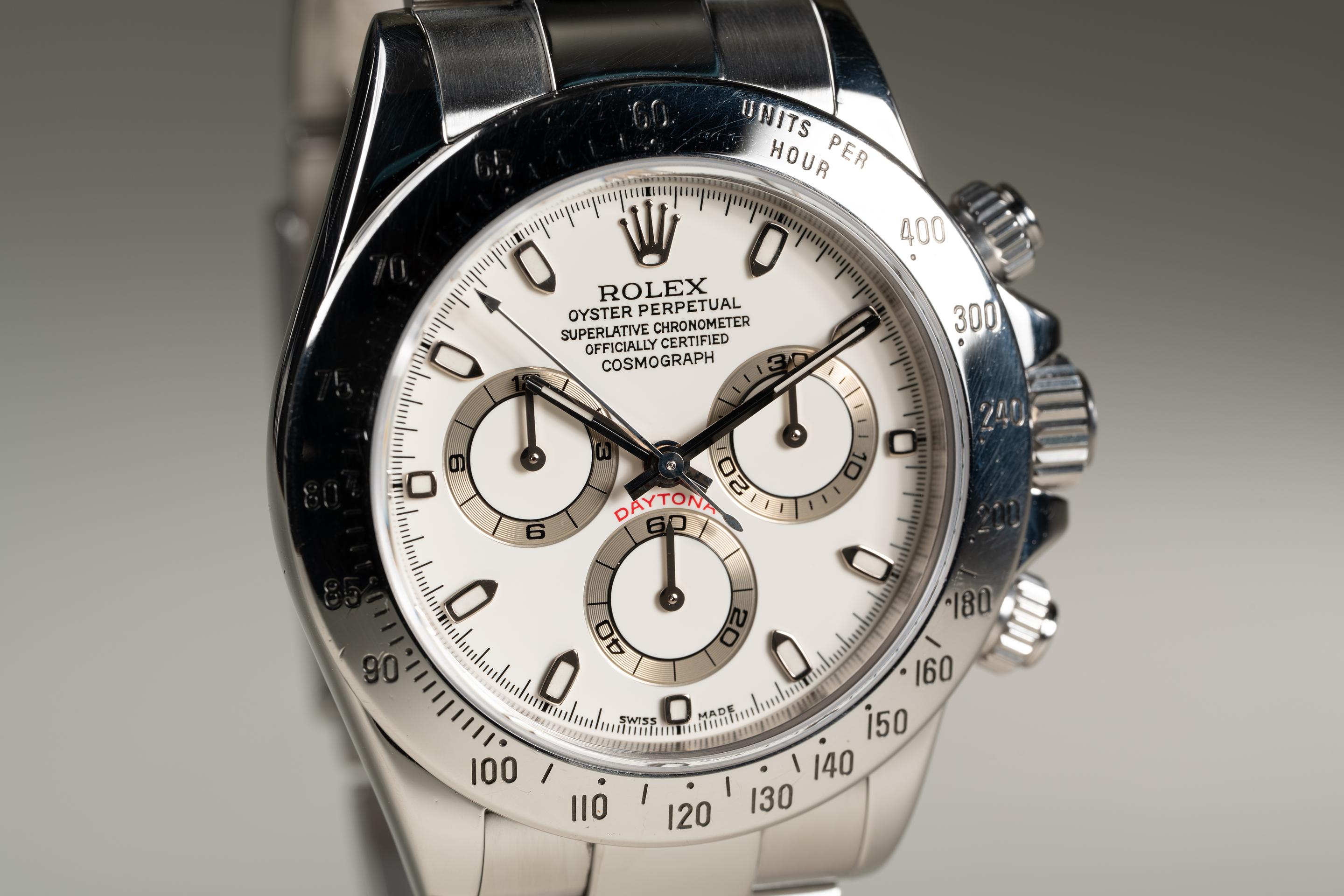 FS 2001 Rolex Daytona 116520 White Cream Dial with Box and