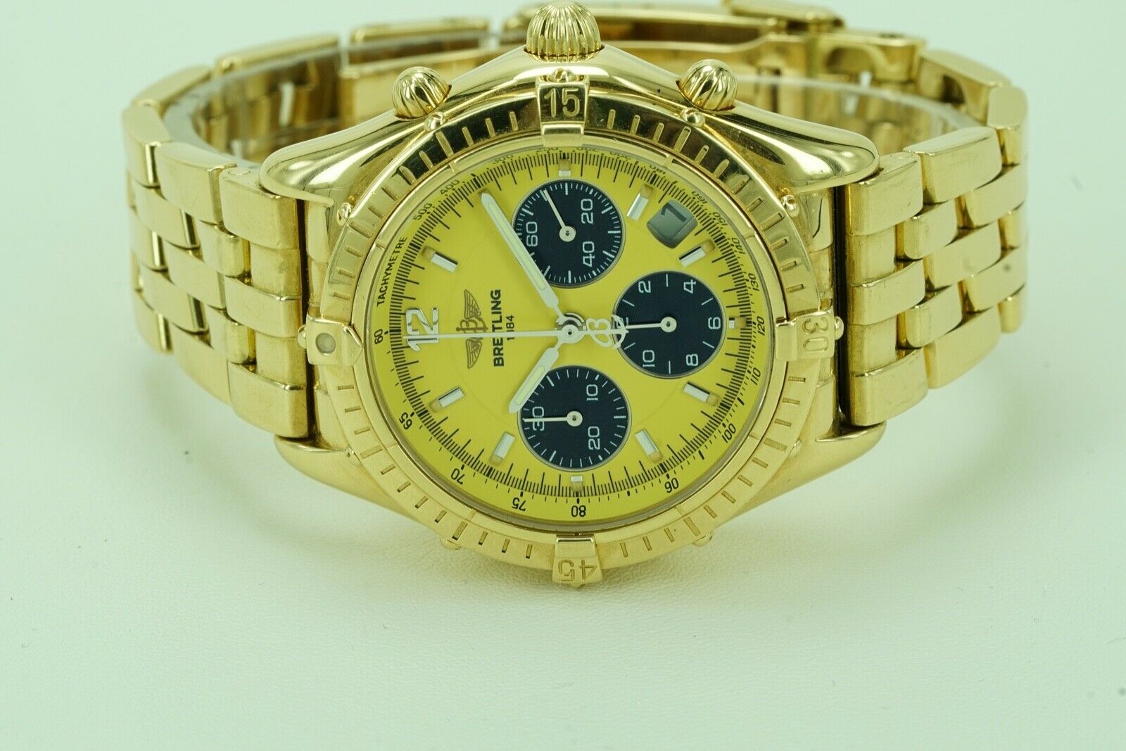 Breitling Cockpit Chronograph 18K Gelb Gold Full Set Guter Zustand V. Handler WatchCharts