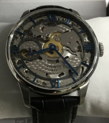 Tissot Mens Chemin Des Tourelles Squelette Mechanical Skeleton