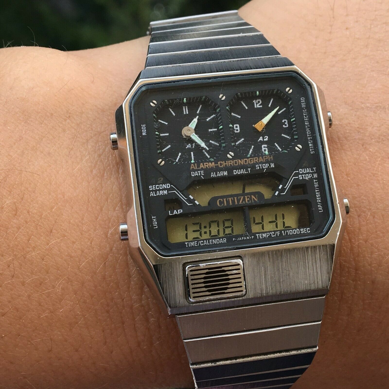 vintage citizen analog digital watch