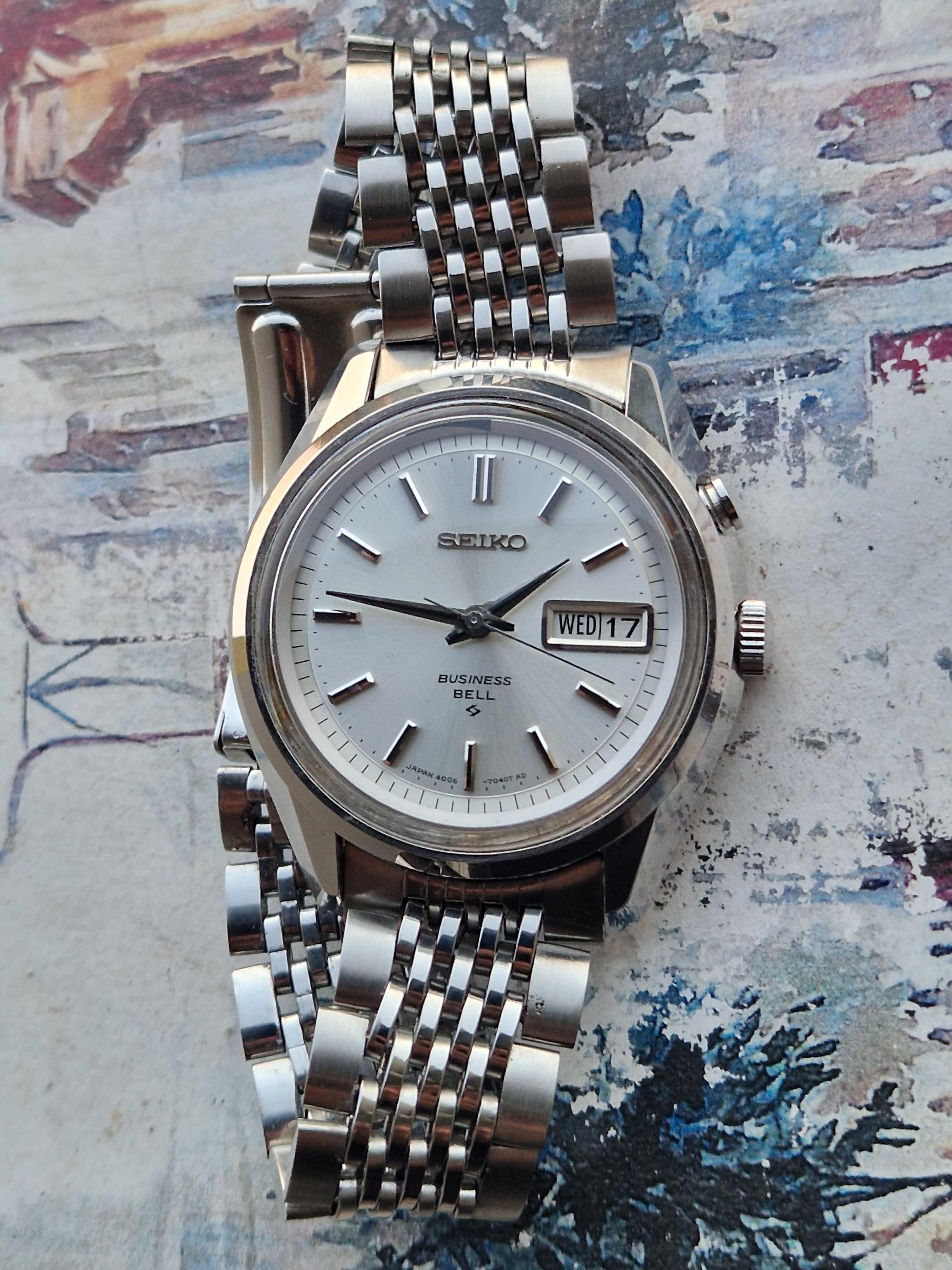 【稼動品】 SEIKO BUSINESS BELL 4006-7010 27石 The only Seiko mechanical alarm watch: Bell-Matic 4006-7010